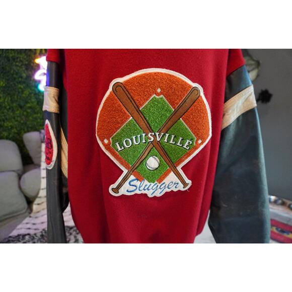Vintage Louisville Slugger Letterman Jacket XL - Picture 8 of 10